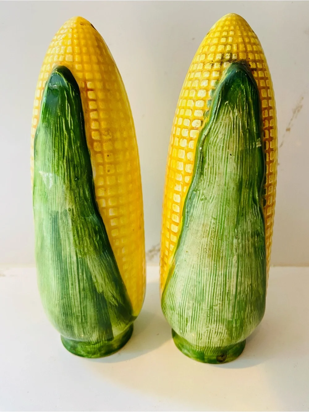 Vintage Corn on the Cob Salt & Pepper Shaker Set with Mini Creamer / Sugar Cup